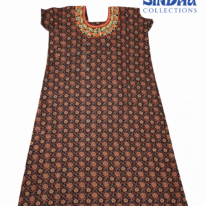 classic floral brown nighty