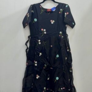 pure cotton blue frock with lining m to xxl available