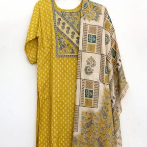 pure rayon 3 piece dailywear kurti set