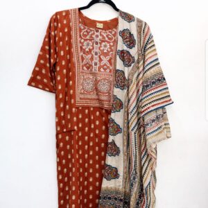 pure rayon 3 piece dailywear kurti set