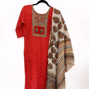 pure rayon 3 piece dailywear kurti set