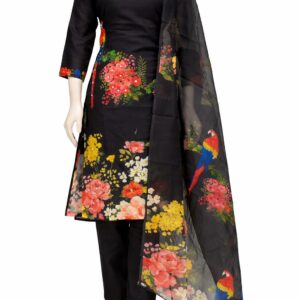 semi linen cotton 3 piece set in a new design
