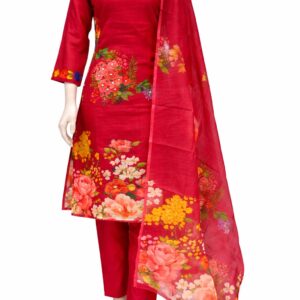 semi linen cotton 3 piece set in a new design