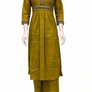 slub cotton naira pattern cord set with pockets
