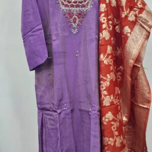 lavender partywear kurti set