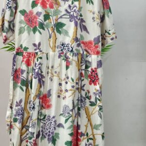white mix frock