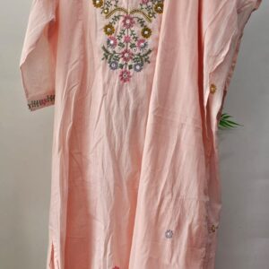 mul cotton peach kurti set