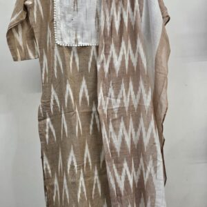 ikkat cotton kurti set