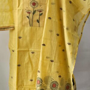 yellow zamdhani kurti set