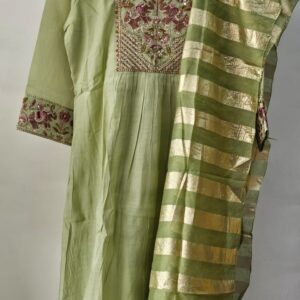 mul cotton kurti 3 pec set