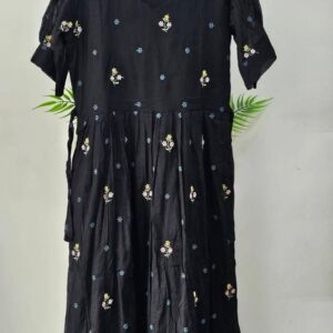 black mul cotton frock
