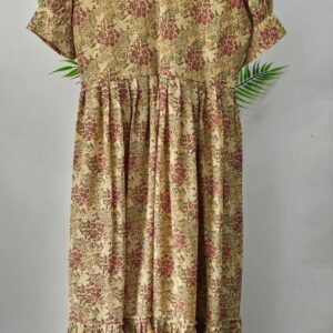 cream georgette frock