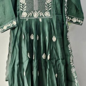 green mul cotton kurti sets
