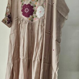 cream colour kurti set