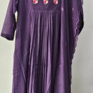 purple crush material kurti set